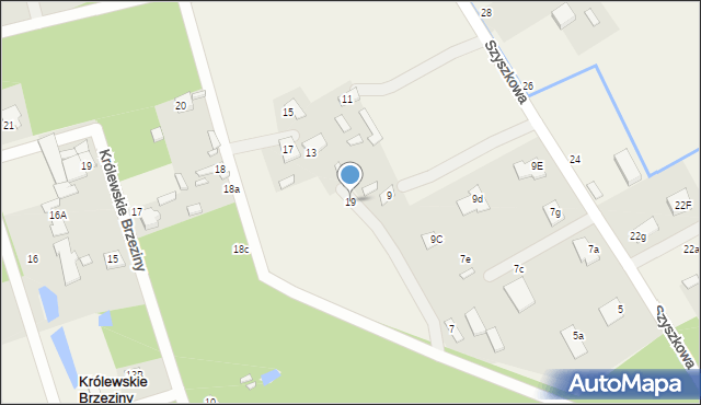 Józefin, Szyszkowa, 19, mapa Józefin