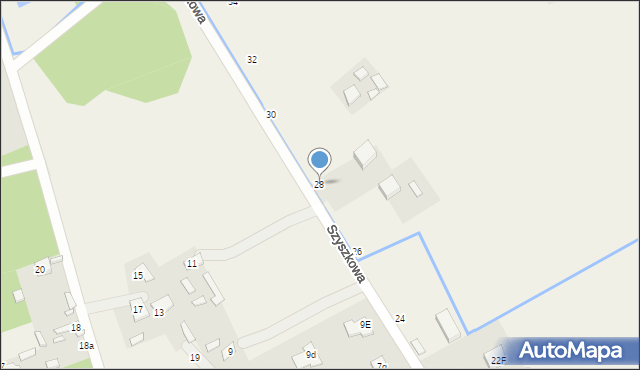 Józefin, Szyszkowa, 28, mapa Józefin