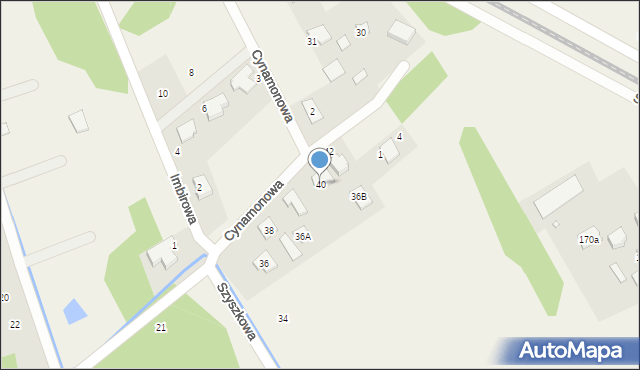 Józefin, Szyszkowa, 40, mapa Józefin