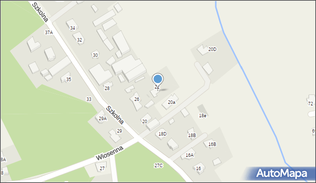 Józefów, Szkolna, 22a, mapa Józefów