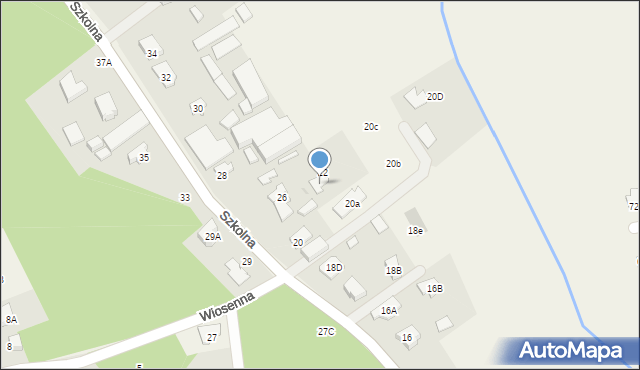 Józefów, Szkolna, 24A, mapa Józefów