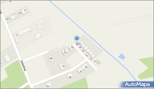 Józefów, Szkolna, 8R, mapa Józefów