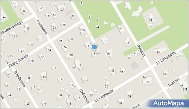 Józefów, Szałasowa, 6, mapa Józefów