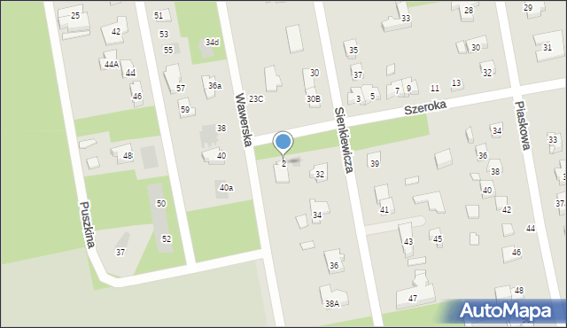 Józefów, Szeroka, 2, mapa Józefów