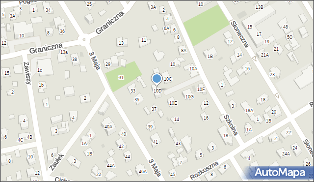 Józefów, Szkolna, 10D, mapa Józefów