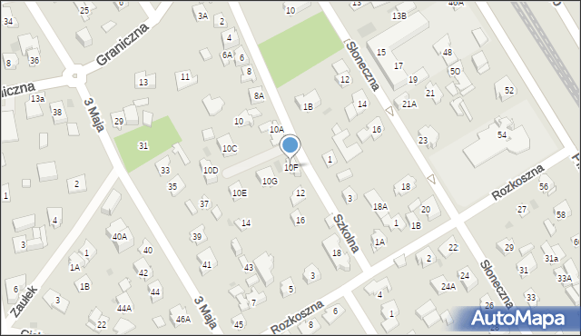 Józefów, Szkolna, 10F, mapa Józefów