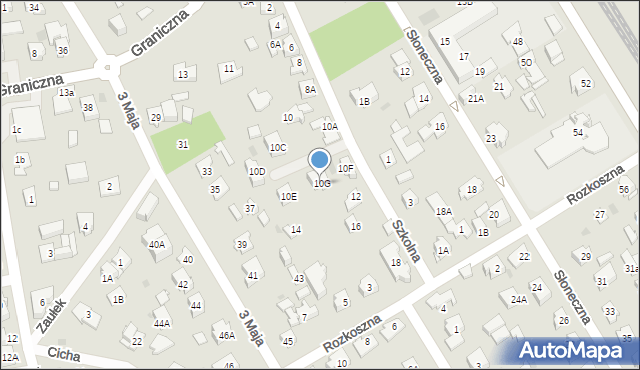 Józefów, Szkolna, 10G, mapa Józefów