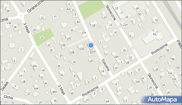 Józefów, Szkolna, 12, mapa Józefów