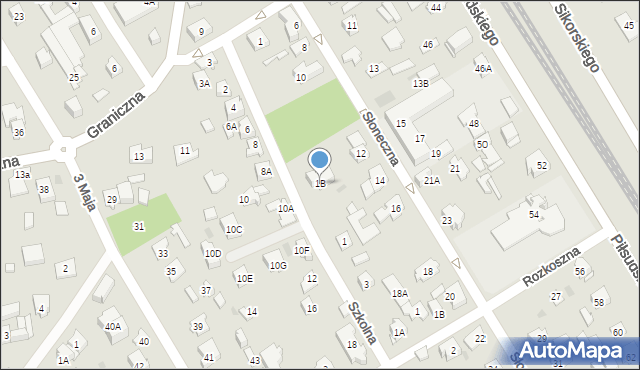 Józefów, Szkolna, 1B, mapa Józefów