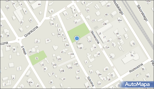 Józefów, Szkolna, 1C, mapa Józefów