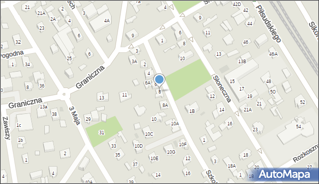 Józefów, Szkolna, 8, mapa Józefów