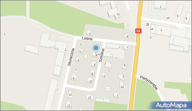 Kadzidło, Szkolna, 4, mapa Kadzidło