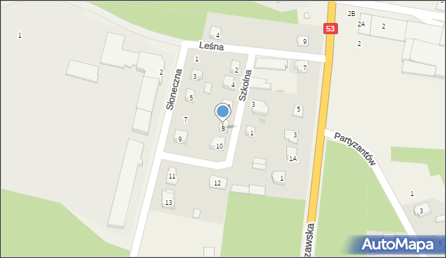 Kadzidło, Szkolna, 8, mapa Kadzidło
