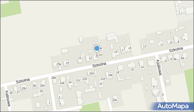 Kalej, Szkolna, 21, mapa Kalej