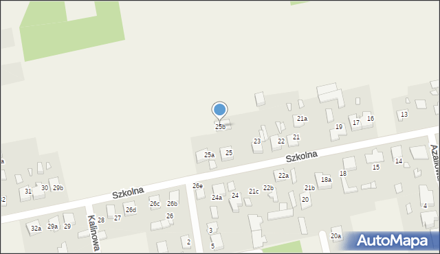 Kalej, Szkolna, 25b, mapa Kalej