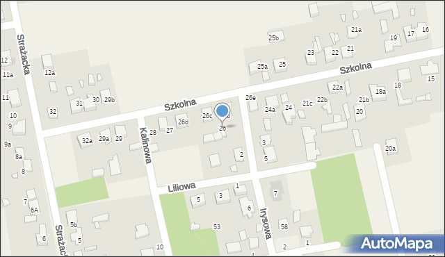 Kalej, Szkolna, 26, mapa Kalej
