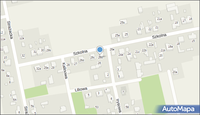 Kalej, Szkolna, 26b, mapa Kalej