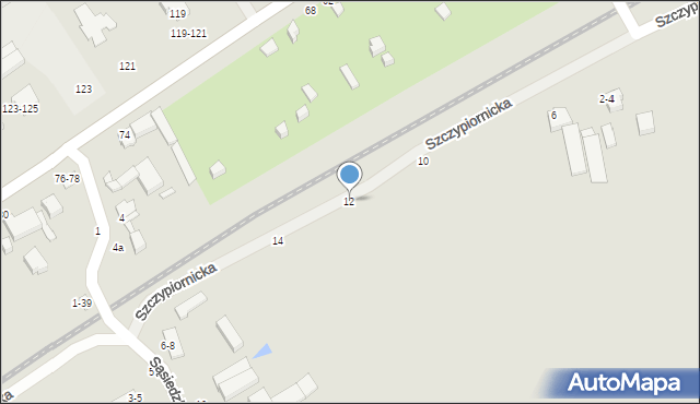 Kalisz, Szczypiornicka, 12, mapa Kalisza