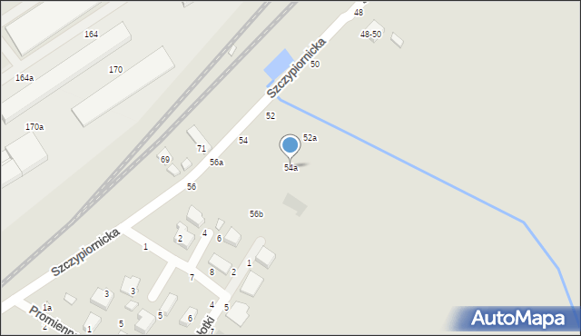 Kalisz, Szczypiornicka, 54a, mapa Kalisza