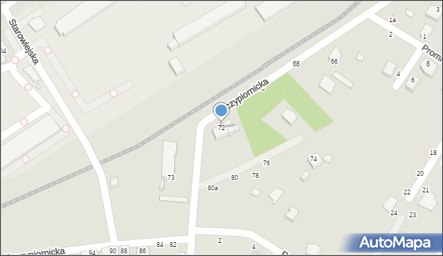 Kalisz, Szczypiornicka, 72, mapa Kalisza