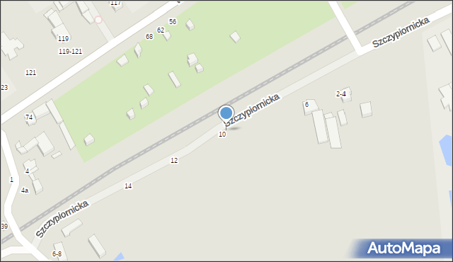 Kalisz, Szczypiornicka, 8, mapa Kalisza