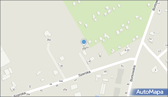 Kalisz, Szeroka, 40b, mapa Kalisza