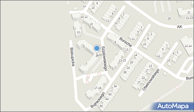 Kalisz, Szpilowskiego Sylwestra, 15, mapa Kalisza