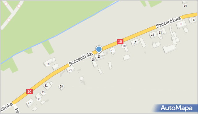 Kalisz Pomorski, Szczecińska, 23, mapa Kalisz Pomorski