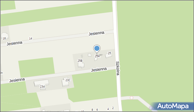 Kałuszyn, Szkolna, 25A, mapa Kałuszyn