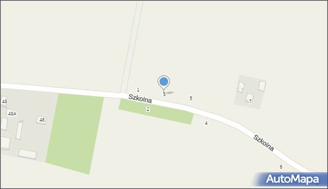 Kamień, Szkolna, 3, mapa Kamień
