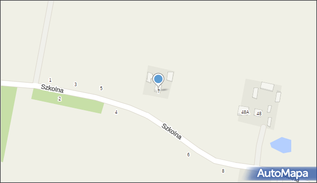 Kamień, Szkolna, 7, mapa Kamień