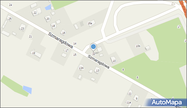 Kamień, Szmaragdowa, 12, mapa Kamień