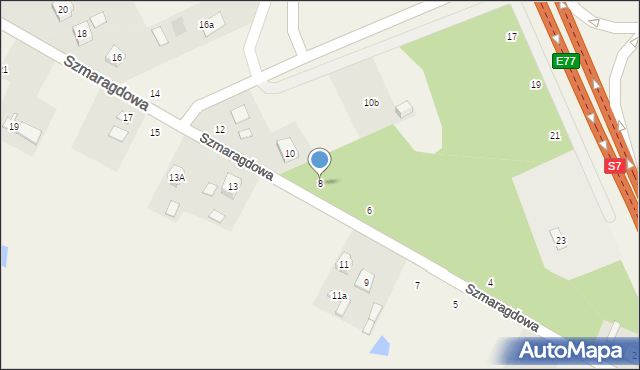 Kamień, Szmaragdowa, 8, mapa Kamień