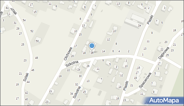 Kamień, Szkolna, 16, mapa Kamień