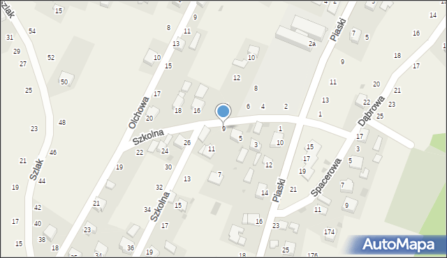 Kamień, Szkolna, 9, mapa Kamień