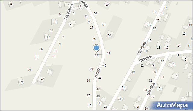 Kamień, Szlak, 23, mapa Kamień