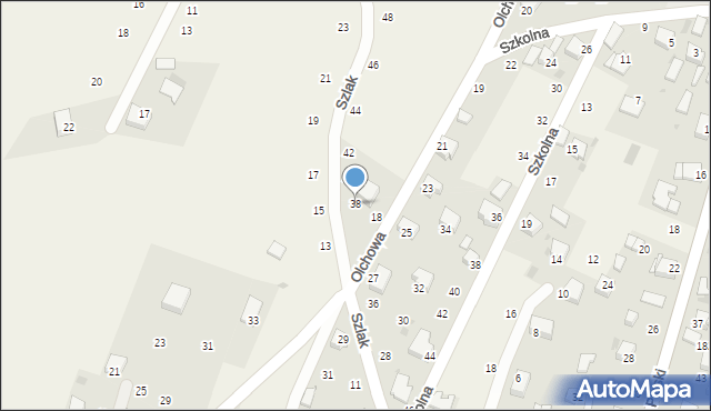 Kamień, Szlak, 38, mapa Kamień