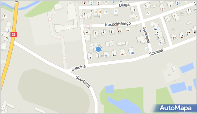 Kamień Krajeński, Szkolna, 7, mapa Kamień Krajeński