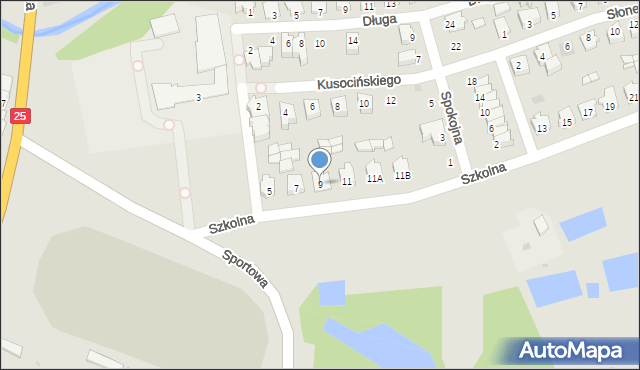 Kamień Krajeński, Szkolna, 9, mapa Kamień Krajeński