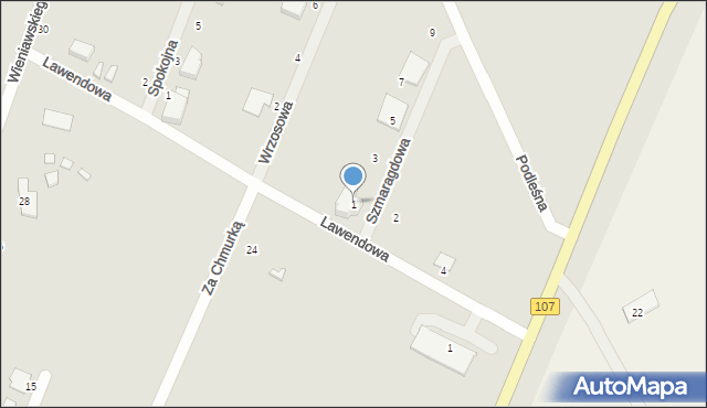 Kamień Pomorski, Szmaragdowa, 1, mapa Kamień Pomorski
