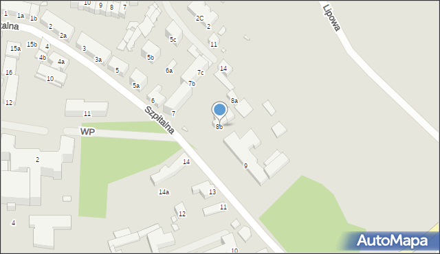 Kamień Pomorski, Szpitalna, 8b, mapa Kamień Pomorski