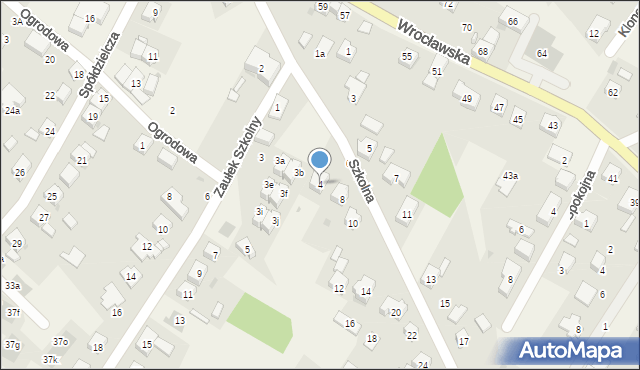 Kamieniec Wrocławski, Szkolna, 4, mapa Kamieniec Wrocławski