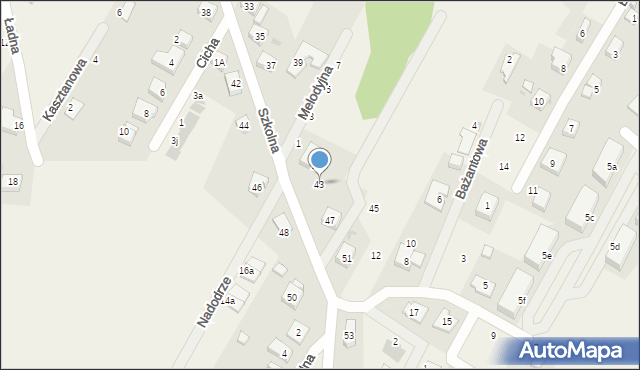 Kamieniec Wrocławski, Szkolna, 43, mapa Kamieniec Wrocławski