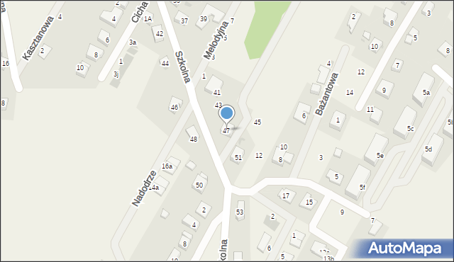 Kamieniec Wrocławski, Szkolna, 47, mapa Kamieniec Wrocławski