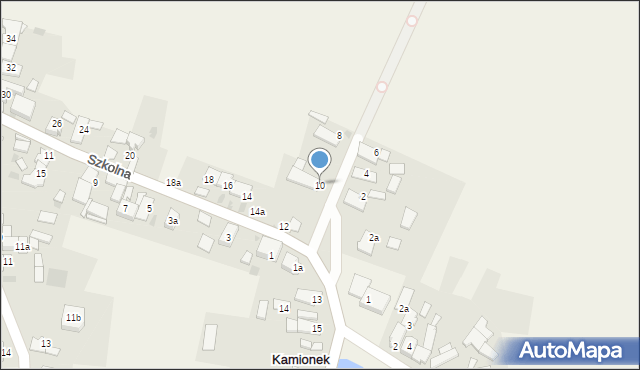 Kamionek, Szkolna, 10, mapa Kamionek