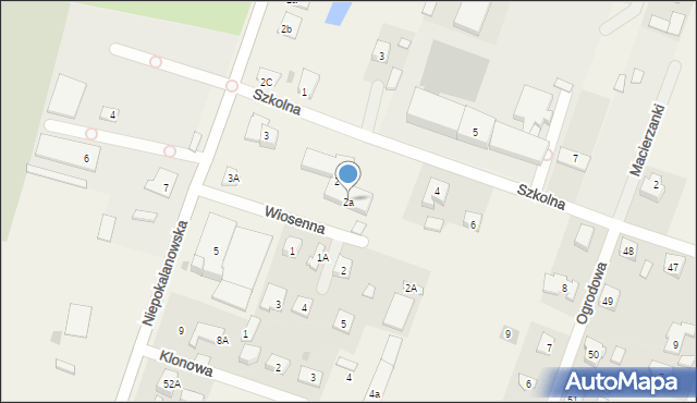 Kampinos, Szkolna, 2a, mapa Kampinos