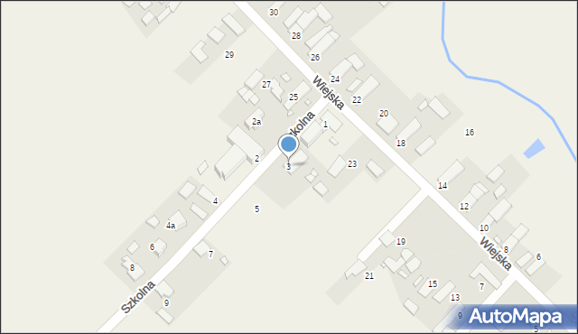 Kaniów, Szkolna, 3, mapa Kaniów
