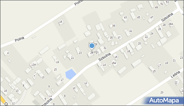 Karczów, Szkolna, 25, mapa Karczów