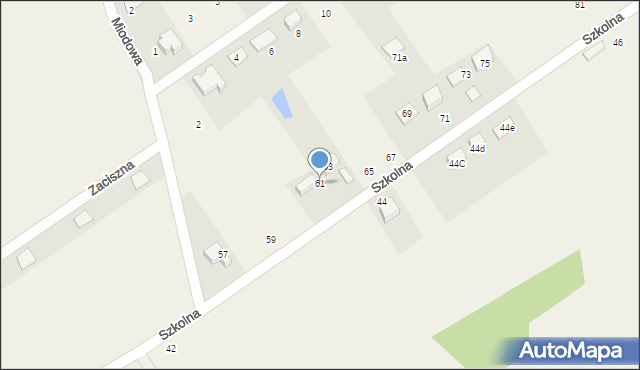 Karczów, Szkolna, 61, mapa Karczów