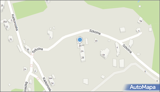 Karpacz, Szkolna, 2C, mapa Karpacz